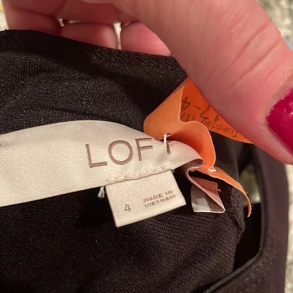 LOFT long-line black dress - Picture 8 of 8